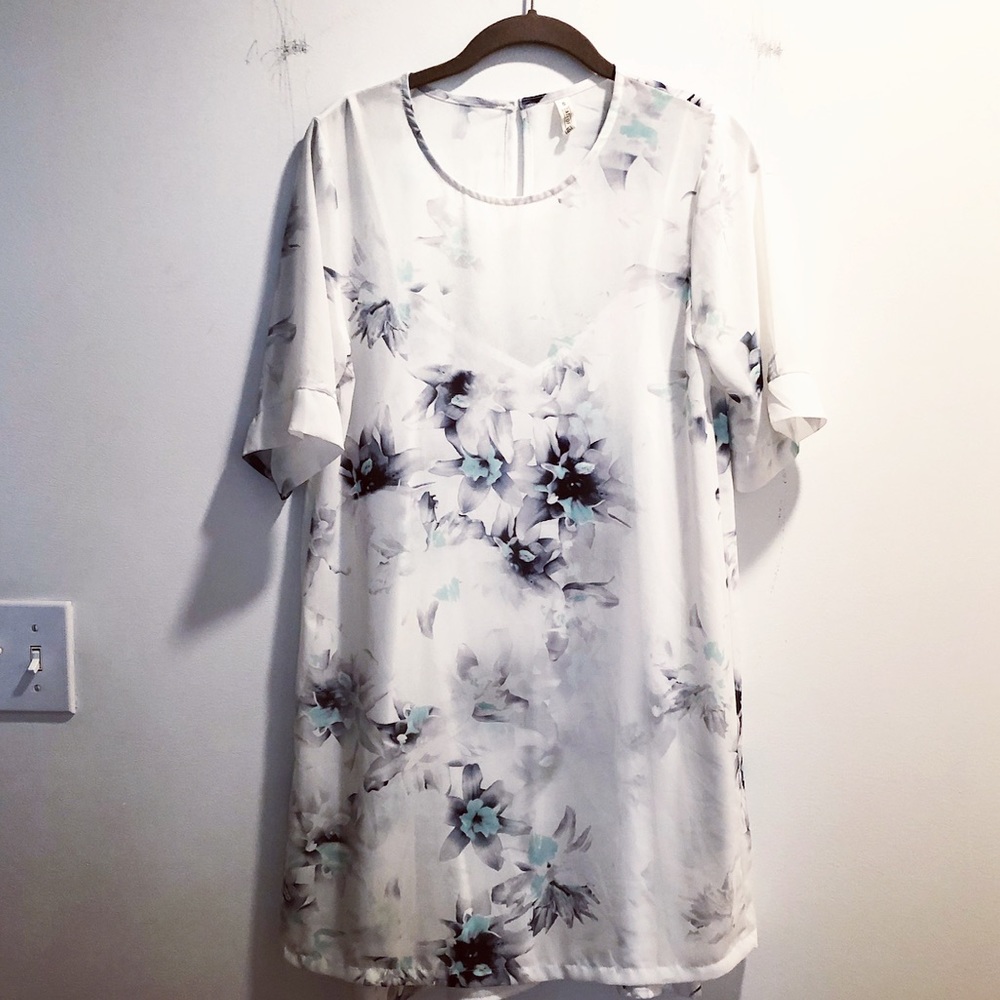 Revolve State of Being sheer white floral dress